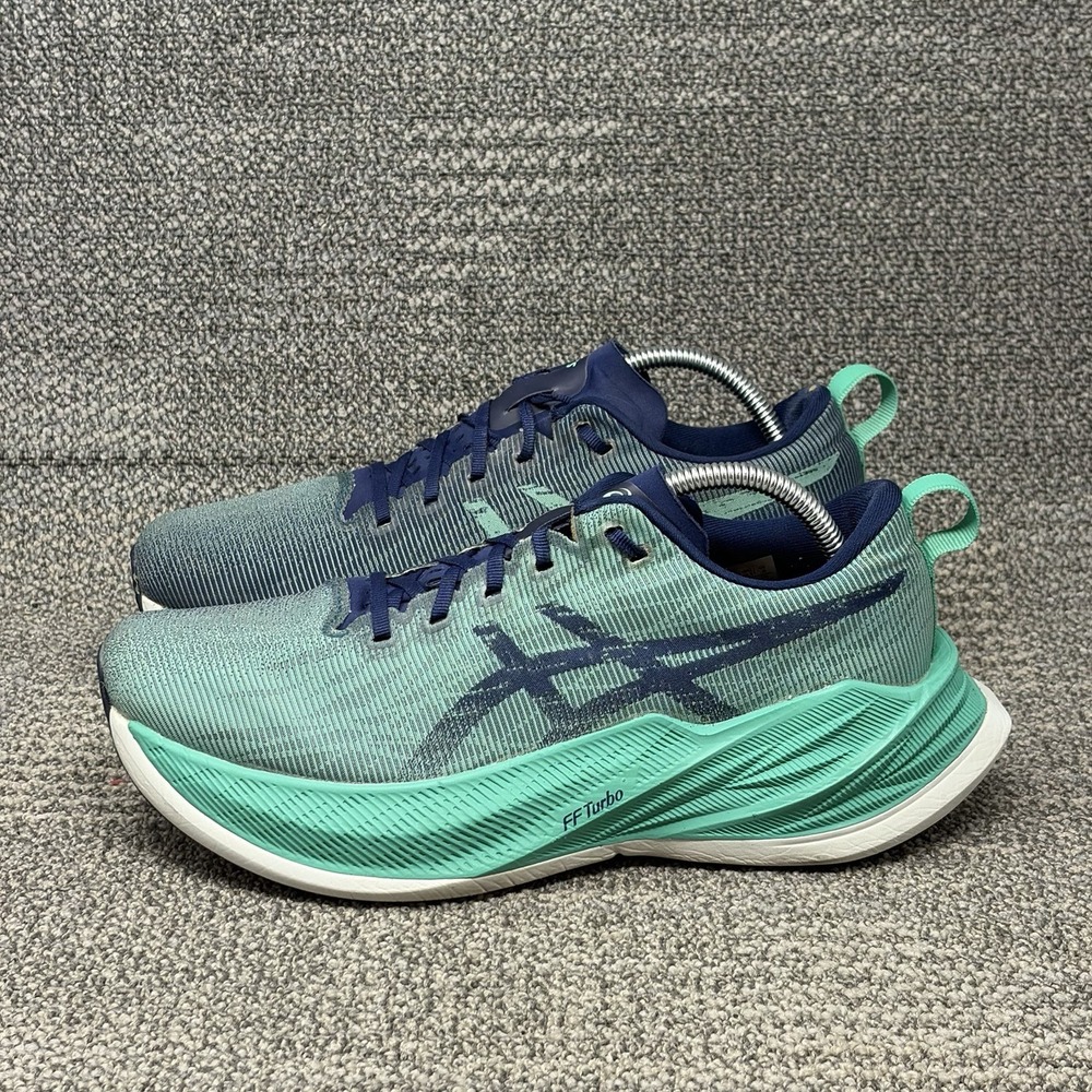 ASICS Superblast 1 Men's 9 Aurora Green Blue FF Turbo Running Shoes 1013A127